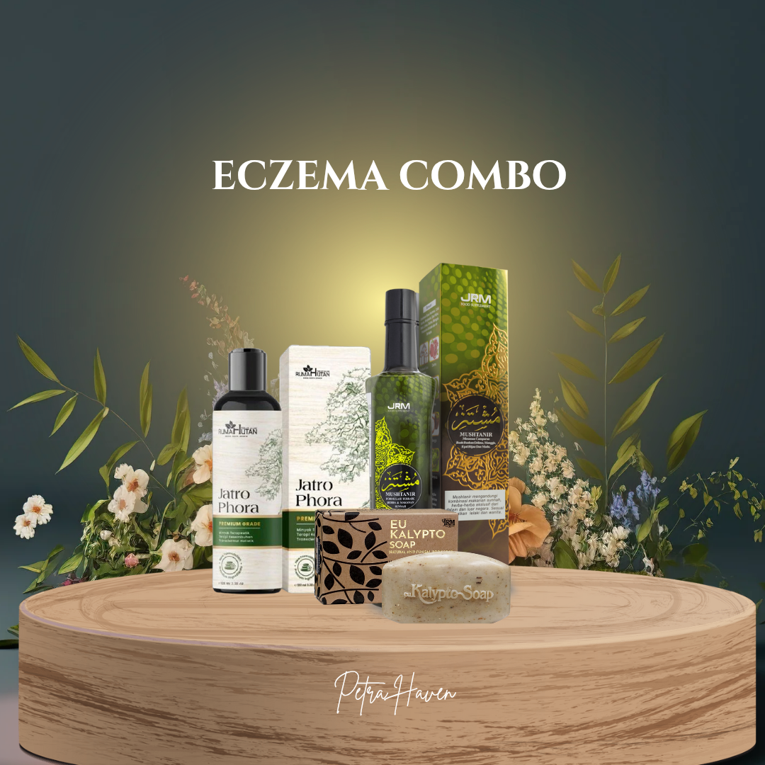 JRM Eczema Set | Jatro Phora, Mushtanir & Eu Kalypto Soap
